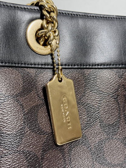 Brooke Chain Carryall Shoulder Bag Gold Hardware (Rare)