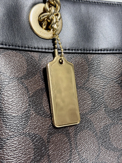 Brooke Chain Carryall Shoulder Bag Gold Hardware (Rare)