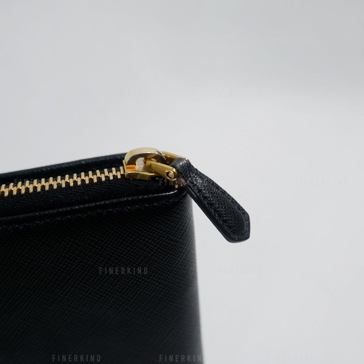 Black Saffiano Leather Compact Wallet